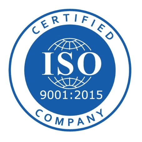 ISO certification award badge