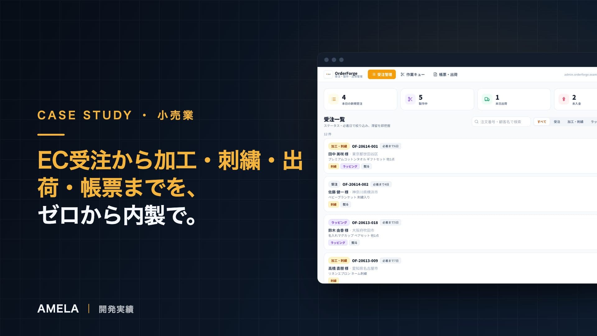 EC受注管理を止めない設計|OrderForge開発事例
