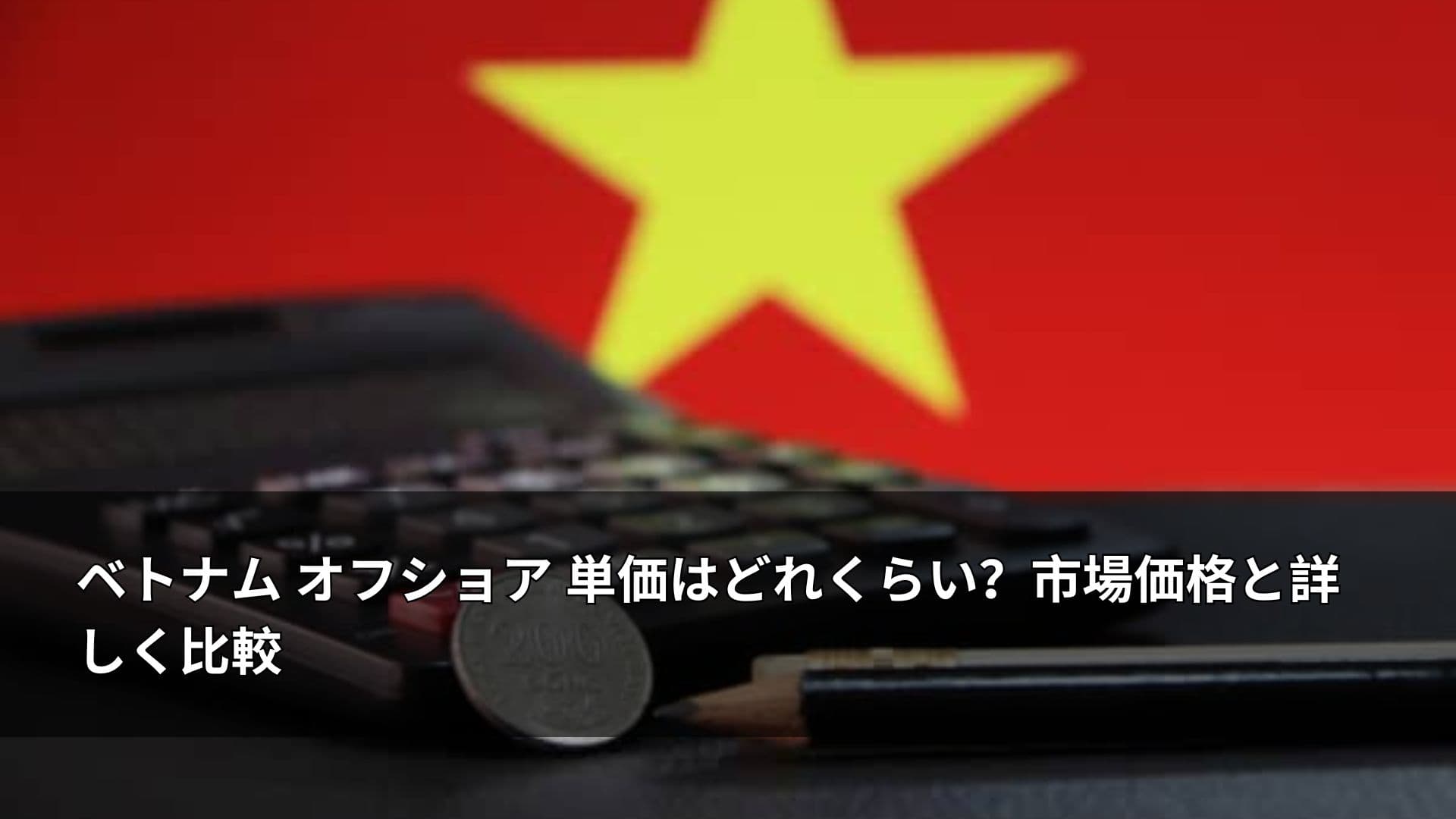 ベトナム オフショア 単価はどれくらい?市場価格と詳しく比較